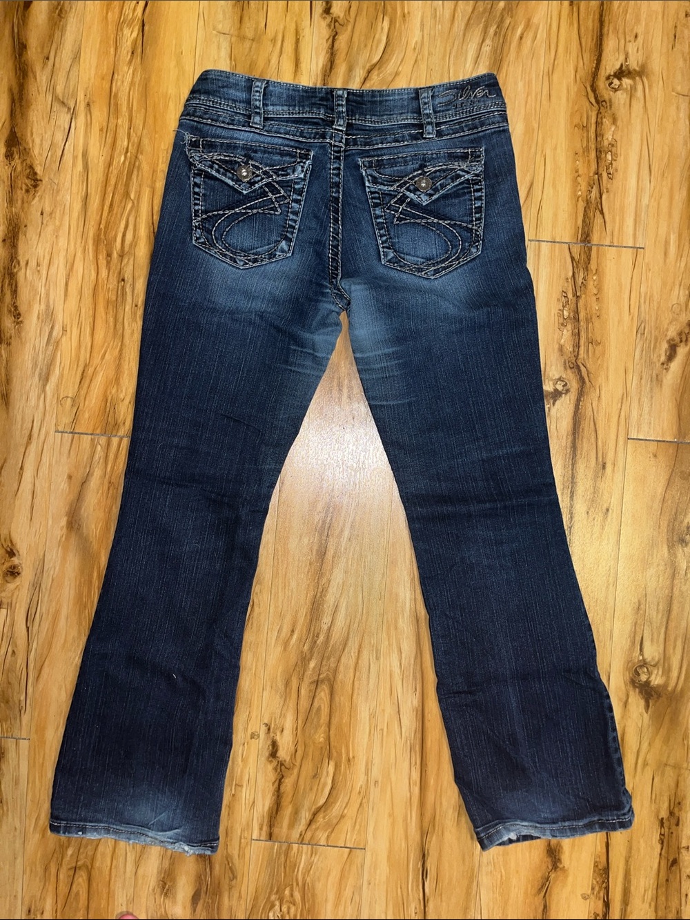 Silver Jeans Indigo Flared Wide-Leg Jeans - Picture 4 of 6
